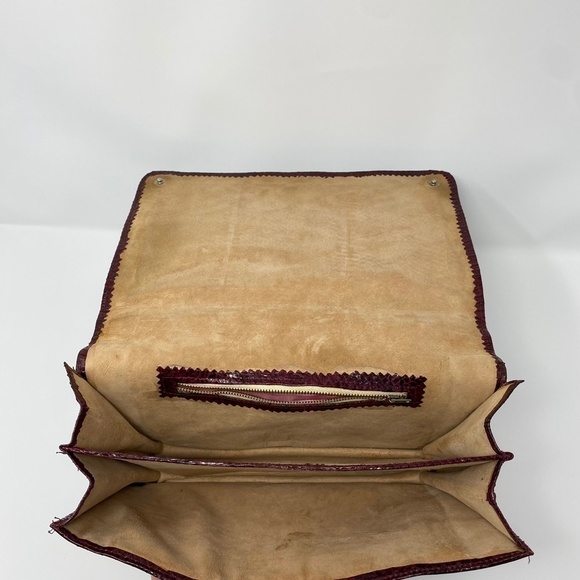 VINTAGE Genuine Snakeskin Bag Crossbody Tophandle - Picture 8 of 11
